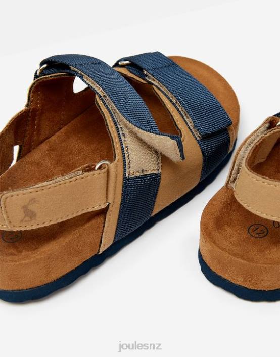 TAN NAVY Toby Velcro Strap Sandals Boys Footwear Joules 2LLH389