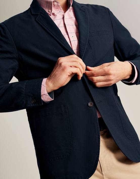NAVY Langley blazer Relaxed Blazer Men Apparel Joules 2LLH243