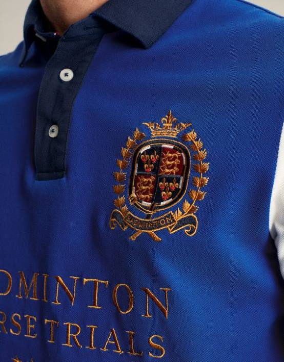 BLUE Badminton Polo Shirt Men Apparel Joules 2LLH176