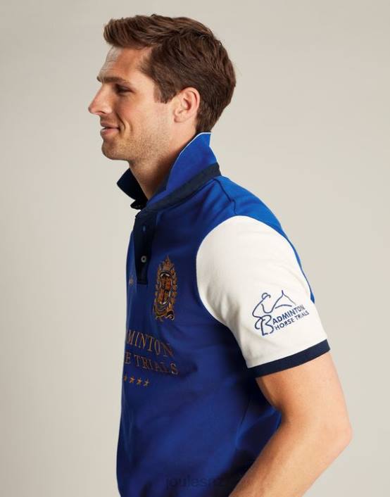 BLUE Badminton Polo Shirt Men Apparel Joules 2LLH176