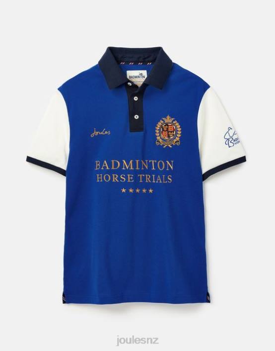 BLUE Badminton Polo Shirt Men Apparel Joules 2LLH176