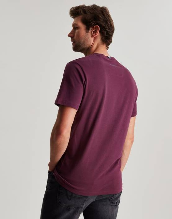 BURGUNDY Denton Jersey-T-Shirt Men Apparel Joules 2LLH251