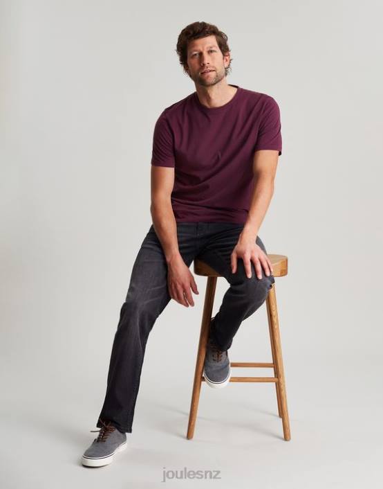 BURGUNDY Denton Jersey-T-Shirt Men Apparel Joules 2LLH251