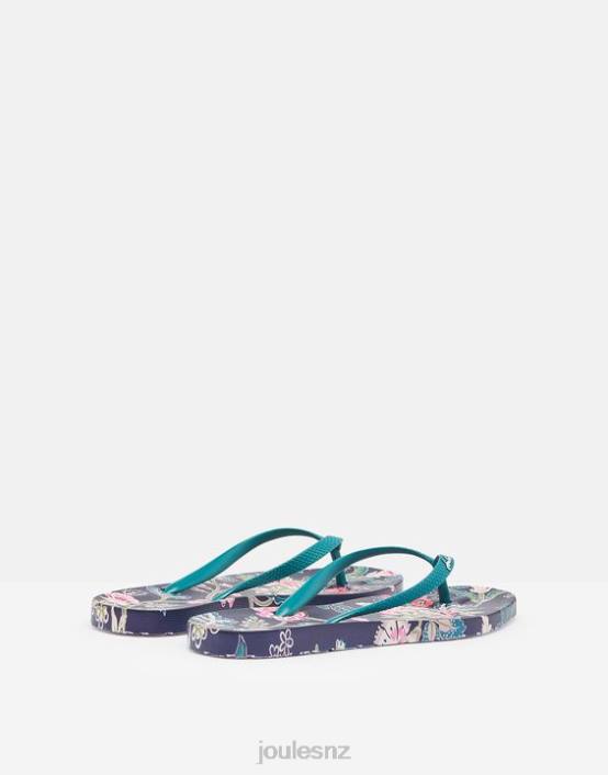 NAVY FLORAL Sunvale Flip Flops Women Footwear Joules 2LLH154