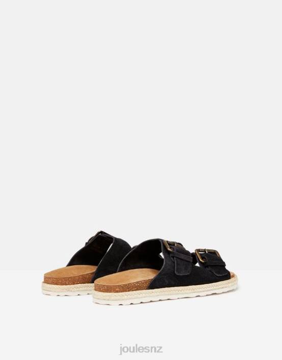 PEACOAT NAVY Lucinda Suede Buckle Sliders Women Footwear Joules 2LLH142