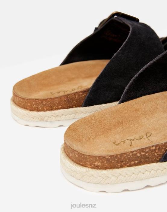 PEACOAT NAVY Lucinda Suede Buckle Sliders Women Footwear Joules 2LLH142