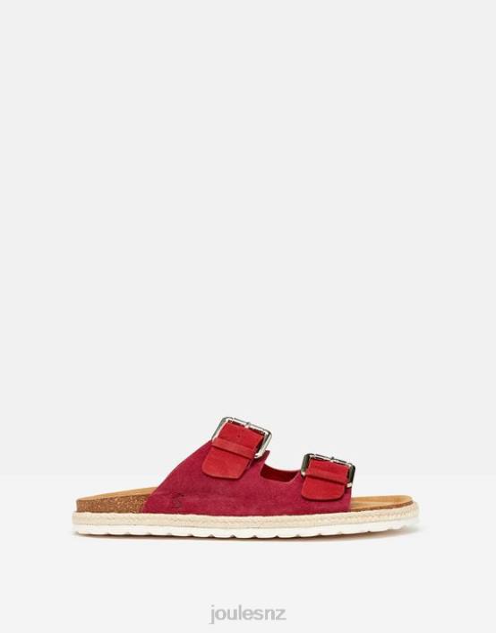 PINK MULTI Lucinda Suede Buckle Sliders Women Footwear Joules 2LLH143
