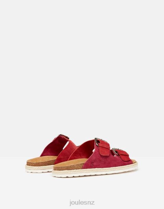 PINK MULTI Lucinda Suede Buckle Sliders Women Footwear Joules 2LLH143
