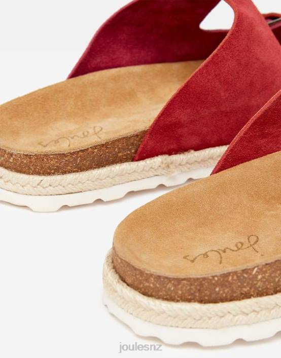 PINK MULTI Lucinda Suede Buckle Sliders Women Footwear Joules 2LLH143