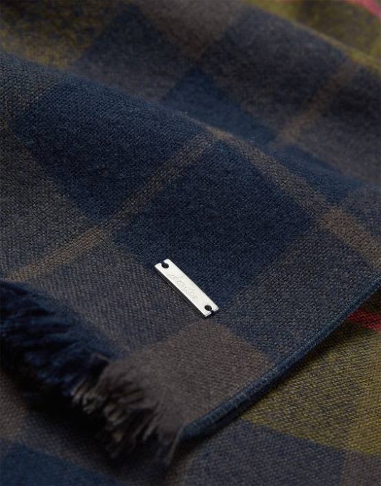 NAVY CHECK Farnsley Brushed Scarf Women Accessories Joules 2LLH118