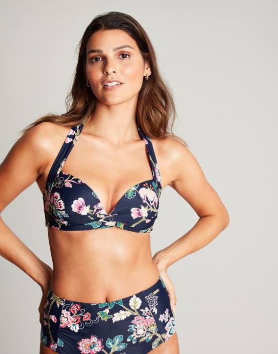NAVY FLORAL Jasmine Bikini Top Women Apparel Joules 2LLH132