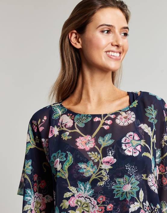 NAVY FLORAL Rosanna Cover Up Women Apparel Joules 2LLH133