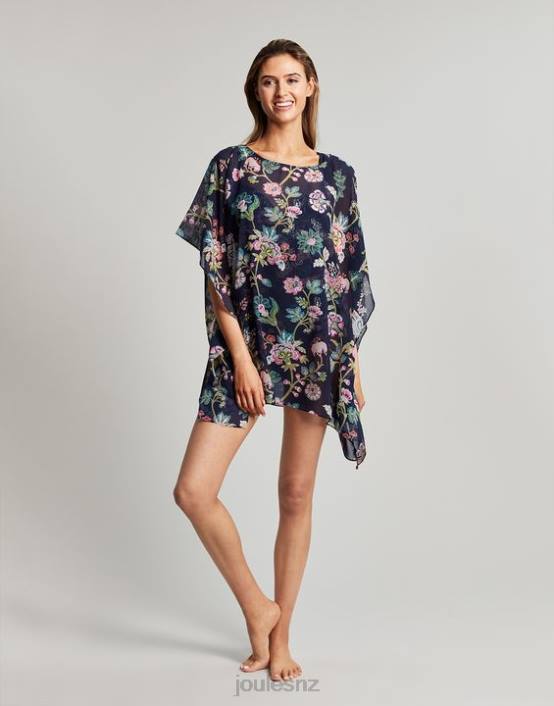 NAVY FLORAL Rosanna Cover Up Women Apparel Joules 2LLH133
