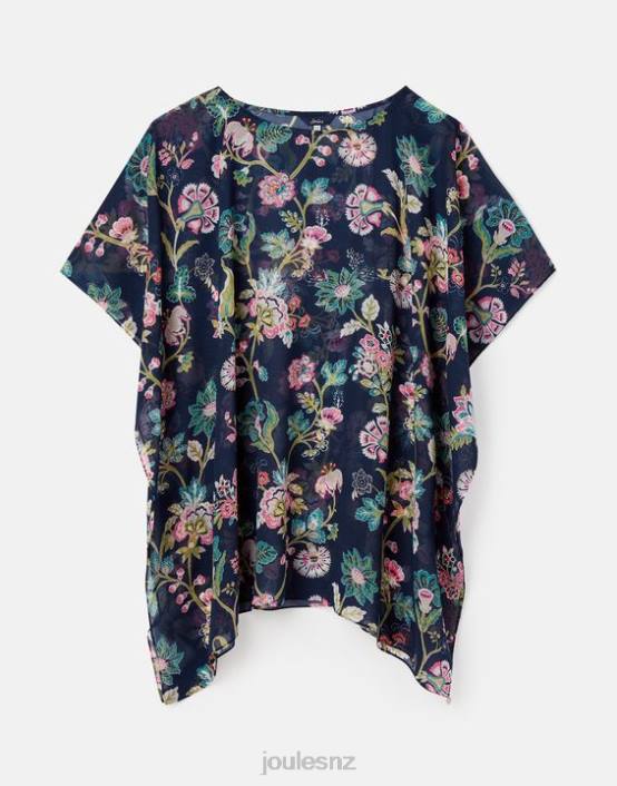 NAVY FLORAL Rosanna Cover Up Women Apparel Joules 2LLH133