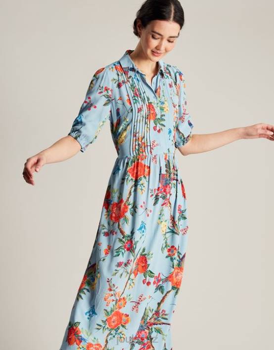 BLUE FLORAL Amberly Shirt Dress Women Apparel Joules 2LLH12