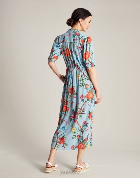 BLUE FLORAL Amberly Shirt Dress Women Apparel Joules 2LLH12