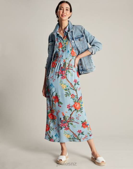 BLUE FLORAL Amberly Shirt Dress Women Apparel Joules 2LLH12