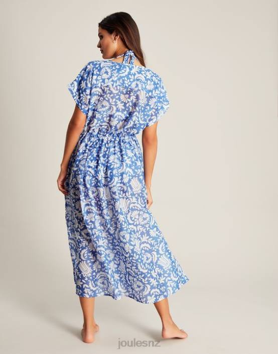 BLUE FLORAL Brooke Beach Dress Women Apparel Joules 2LLH4