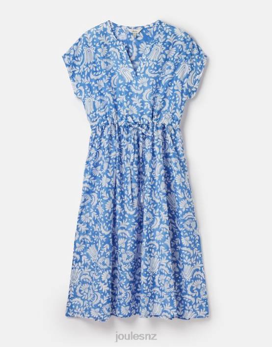 BLUE FLORAL Brooke Beach Dress Women Apparel Joules 2LLH4