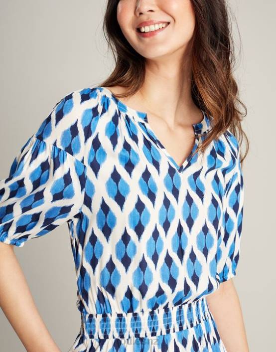 BLUE IKAT Rochelle Dress Women Apparel Joules 2LLH48