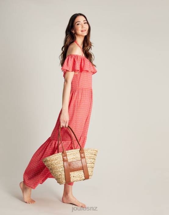 FLORAL PINK Fern Beach Dress Women Apparel Joules 2LLH91