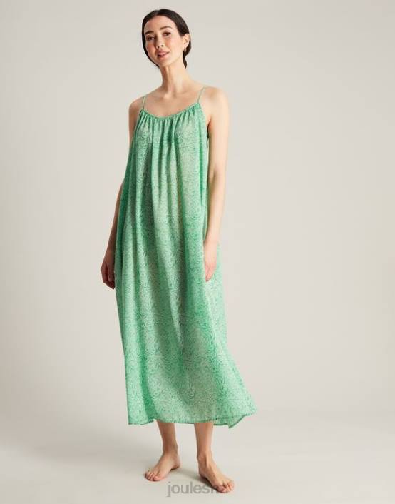 GREEN FLORAL Amanda Beach Dress Women Apparel Joules 2LLH93