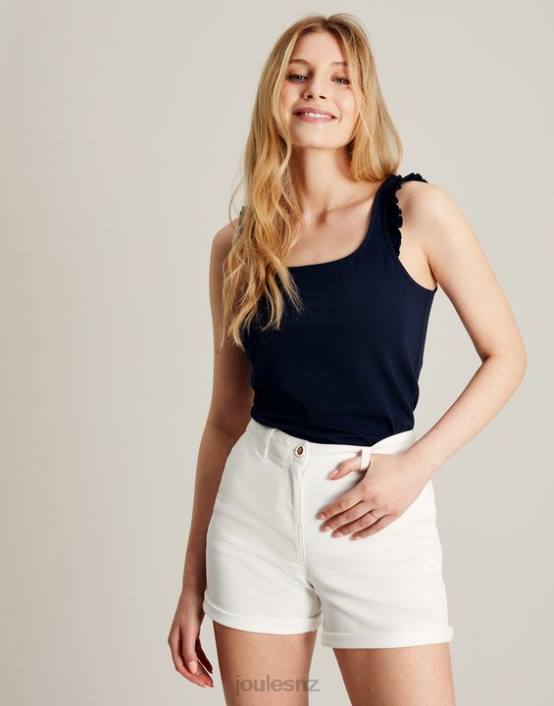 FRENCH NAVY Claire Frill Tank Women Apparel Joules 2LLH119