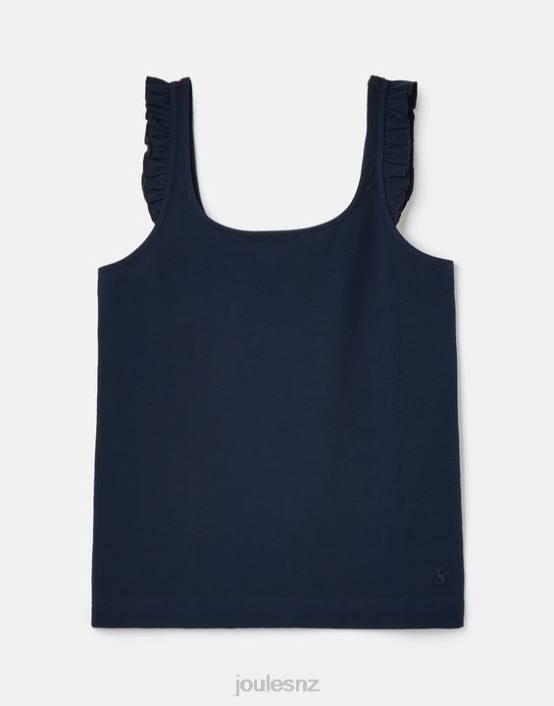 FRENCH NAVY Claire Frill Tank Women Apparel Joules 2LLH119