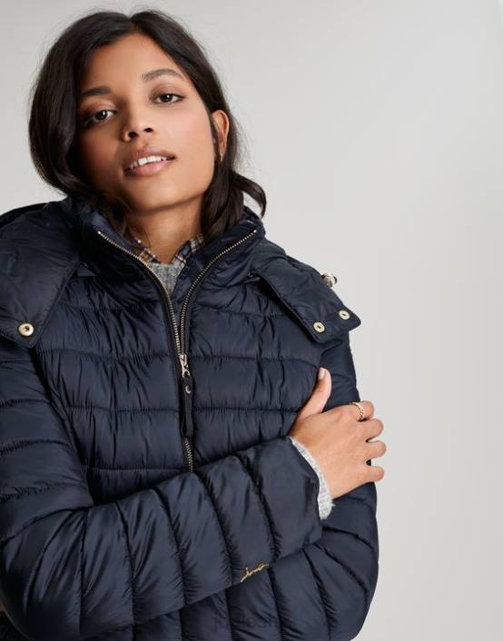 MARINE NAVY Canterbury Long Coat Women Apparel Joules 2LLH95