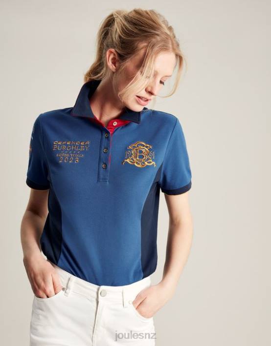 DARK BLUE Burghley Polo Shirt Women Apparel Joules 2LLH114