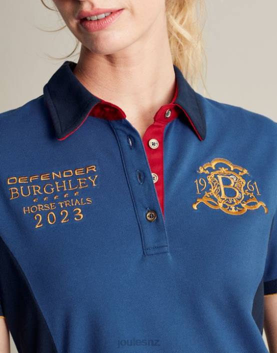 DARK BLUE Burghley Polo Shirt Women Apparel Joules 2LLH114