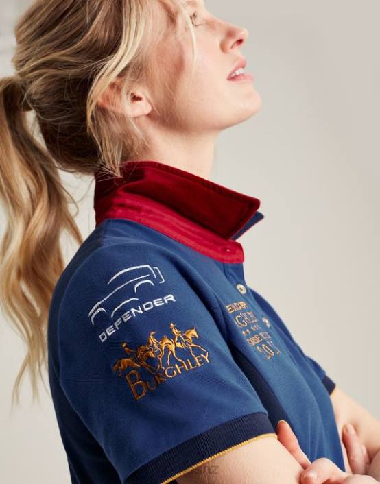 DARK BLUE Burghley Polo Shirt Women Apparel Joules 2LLH114