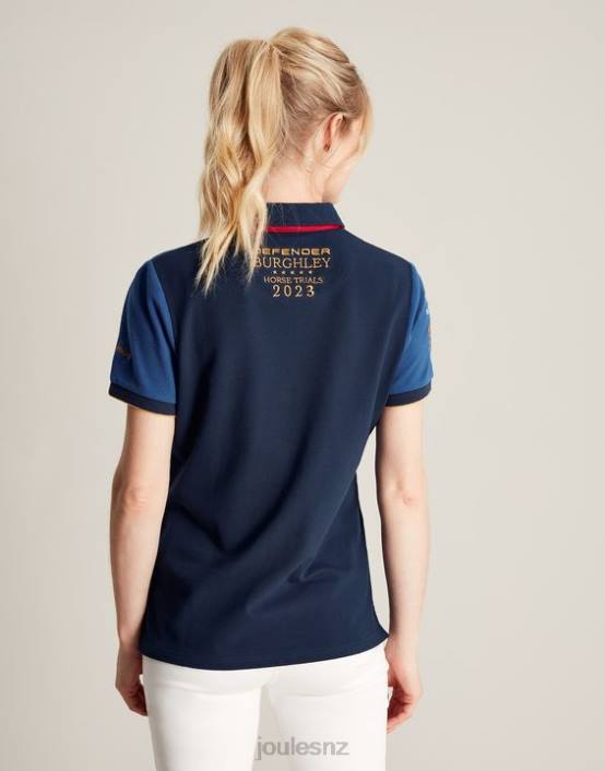 DARK BLUE Burghley Polo Shirt Women Apparel Joules 2LLH114