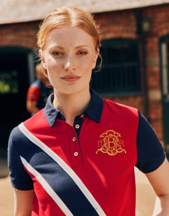 DARK RED Burghley Polo Shirt Women Apparel Joules 2LLH120
