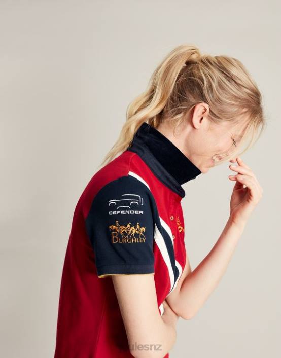 DARK RED Burghley Polo Shirt Women Apparel Joules 2LLH120
