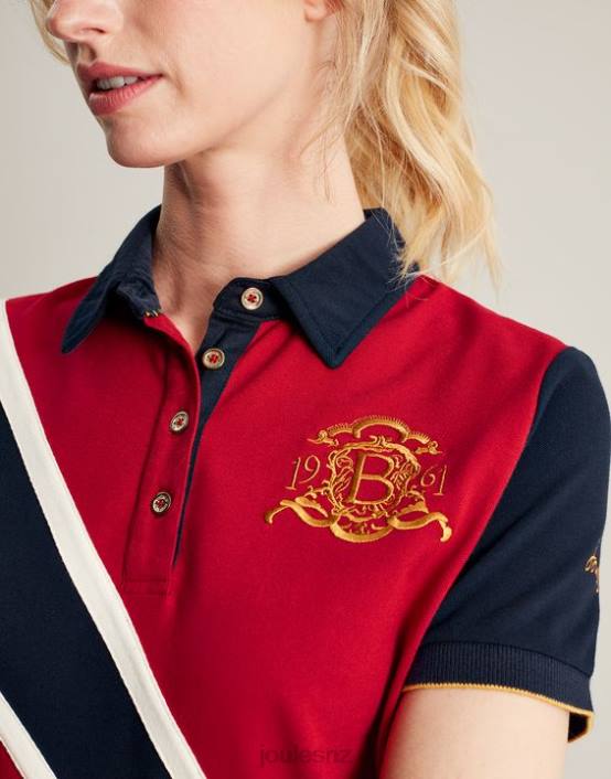DARK RED Burghley Polo Shirt Women Apparel Joules 2LLH120