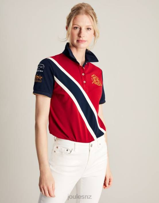 DARK RED Burghley Polo Shirt Women Apparel Joules 2LLH120
