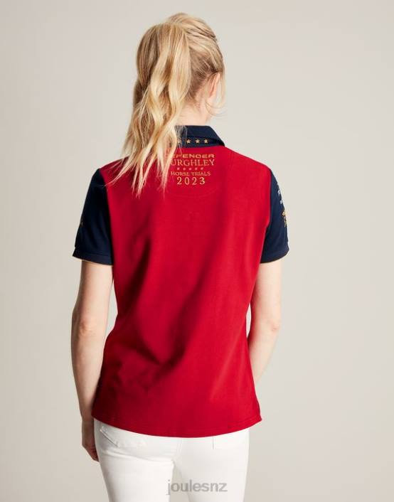 DARK RED Burghley Polo Shirt Women Apparel Joules 2LLH120