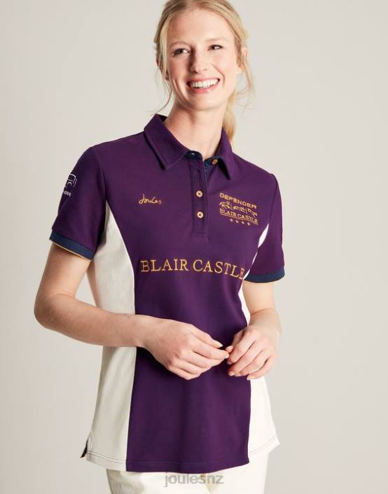 PURPLE BERRY Blair Polo Shirt Women Apparel Joules 2LLH127