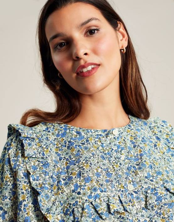DITSY Clarabelle Button Through Blouse Women Apparel Joules 2LLH99