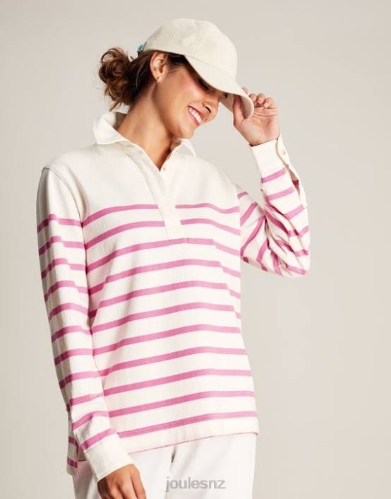 PINK STRIPE Ottilie Deck Shirt Women Apparel Joules 2LLH31